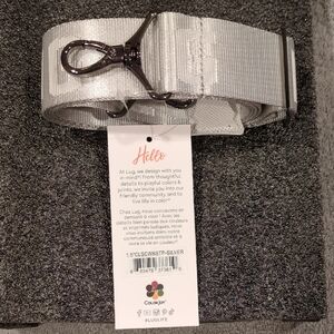 Lug 1.5" Classic Webbed Strap - Silver - NWT